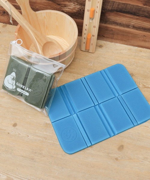 ごリラックス（ゴリラックス）の「GORELAX 発泡ポリエチレン クッションサウナマット パタッとサ活マット（バス/トイレグッズ・メンズ・グリーン/ブルー/ブラック・FREE）」の11枚目の写真