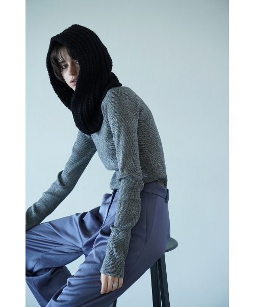 CLANE定番のロングスリーブのリブニット HIGH NECK RIB トップス CLANE/クラネ】HIGH GAUGE RIB TOPS/ハイゲージリブトップス