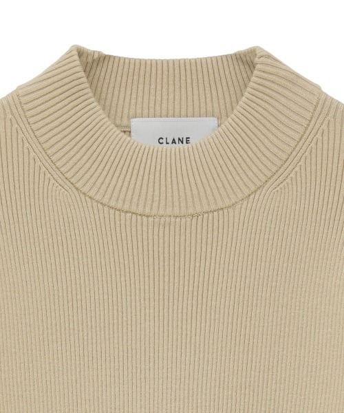 CLANE定番のロングスリーブのリブニット HIGH NECK RIB トップス CLANE/クラネ】HIGH GAUGE RIB TOPS/ハイゲージリブトップス