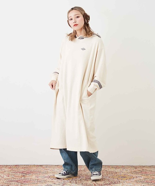 CUBE SUGAR(キューブシュガー)の「WEB限定ジャガードデニム ニーパッチパンツ(デニムパンツ・レディース・ブルー/インディゴブルー・M)」の8枚目の写真