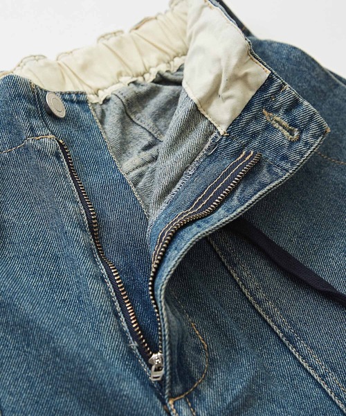 CUBE SUGAR(キューブシュガー)の「WEB限定ジャガードデニム ニーパッチパンツ(デニムパンツ・レディース・ブルー/インディゴブルー・M)」の20枚目の写真