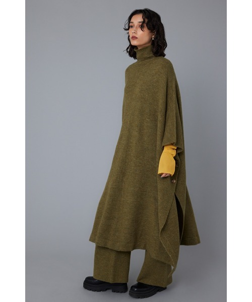 HeRIN.CYE（ヘリンドットサイ）の「Knit flared pants ニットフレアーパンツ（その他パンツ・レディース・カーキ/トップグレー・FREE）」の3枚目の写真