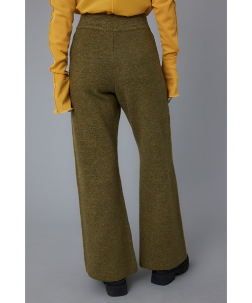 HeRIN.CYE（ヘリンドットサイ）の「Knit flared pants ニットフレアーパンツ（その他パンツ・レディース・カーキ/トップグレー・FREE）」の5枚目の写真