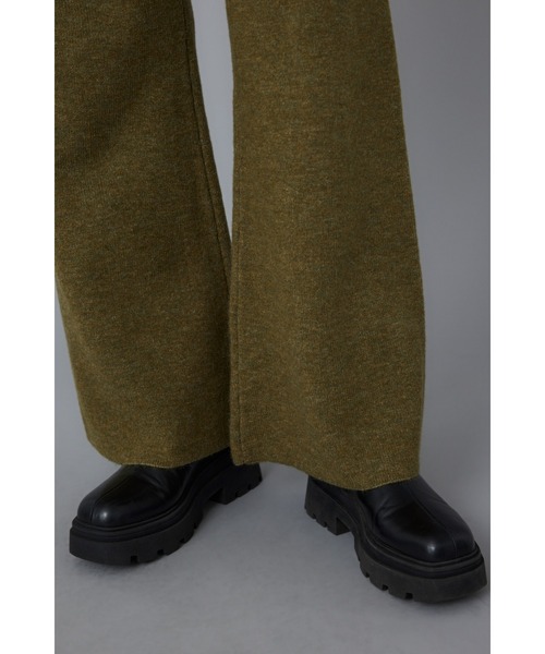 HeRIN.CYE（ヘリンドットサイ）の「Knit flared pants ニットフレアーパンツ（その他パンツ・レディース・カーキ/トップグレー・FREE）」の7枚目の写真