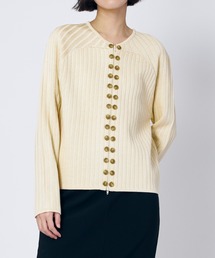 CLANE LINE UP BUTTON KNIT TOPS