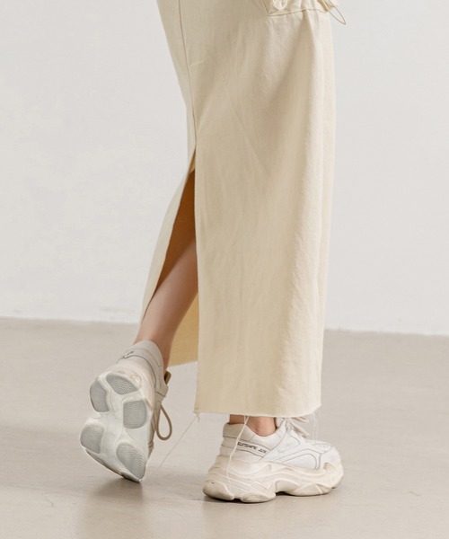 DAY CLOSET(デイ クローゼット)の「レディース ミリタリーカーゴデニムスカート(スカート・レディース・アイボリー・M/S/L)」の14枚目の写真