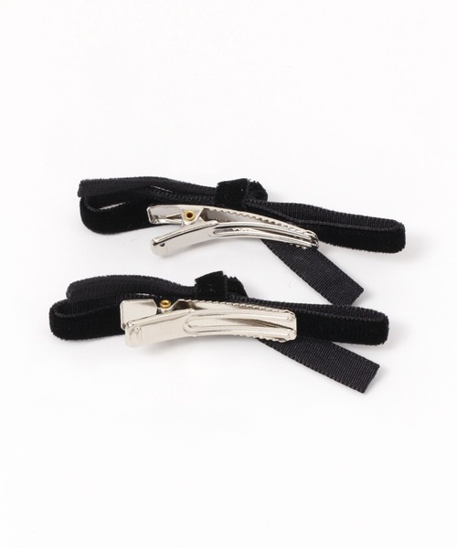 Heather（ヘザー）の「アソートリボンヘアピンSET  989744（ヘアピン・レディース・ブラック/シルバー・ONE SIZE）」の3枚目の写真