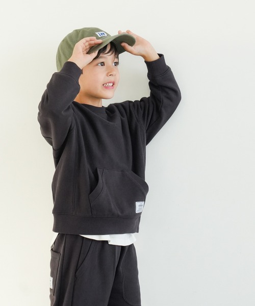 coca(coca)(コカ)の「キッズ サイドリブポケット付き厚手スウェット(スウェット・キッズ・グレー/チャコール・140/120/130/110)」の3枚目の写真