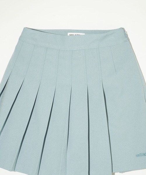 MILKFED.（ミルクフェド）の「PLEATED MINI SKIRT（スカート・レディース・ライトブルー/ベージュ・M/S）」の6枚目の写真