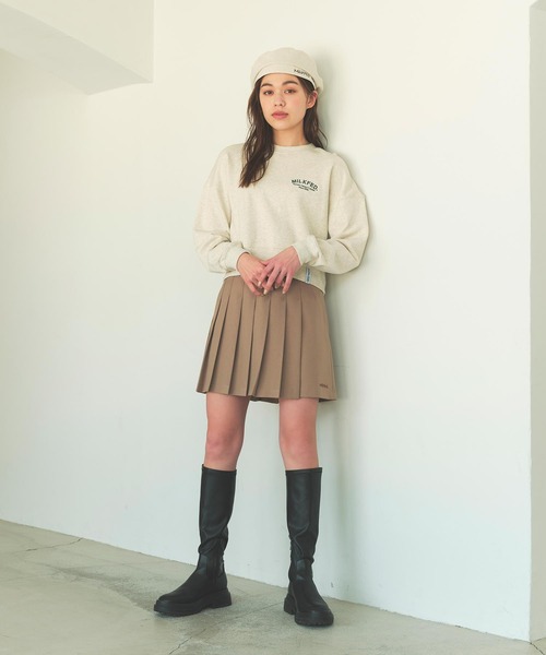 MILKFED.（ミルクフェド）の「PLEATED MINI SKIRT（スカート・レディース・ライトブルー/ベージュ・M/S）」の18枚目の写真