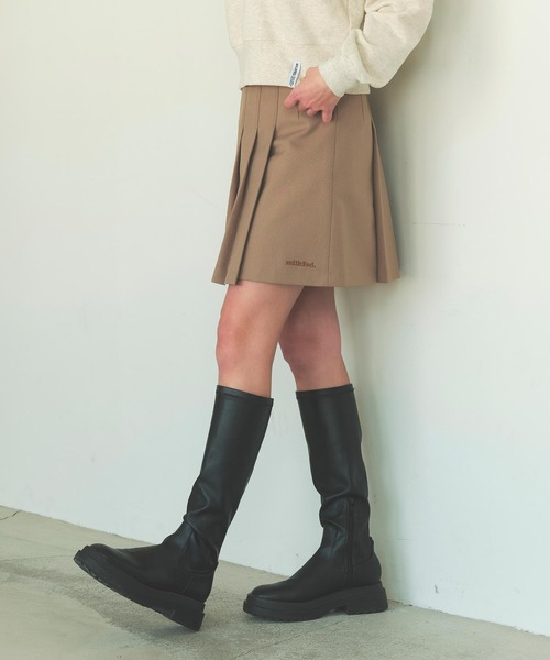 MILKFED.（ミルクフェド）の「PLEATED MINI SKIRT（スカート・レディース・ライトブルー/ベージュ・M/S）」の16枚目の写真