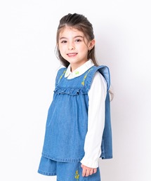 お花刺繍入りスムースブラウス