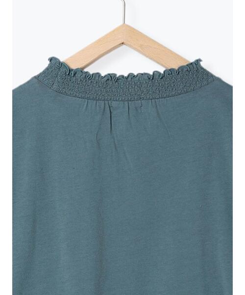 Samansa Mos2（サマンサ モスモス）の「襟スモッキングカットソー（Tシャツ/カットソー・レディース・グリーン/ブラック/オフホワイト/ベージュ・F）」の15枚目の写真