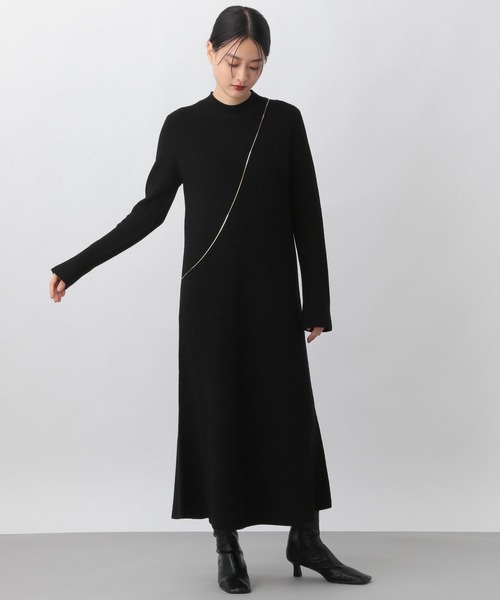 A part by（アパートバイ）の「アゼフレアワンピース（ワンピース・レディース・グレー/ブラック/アイボリー・FREE）」の4枚目の写真