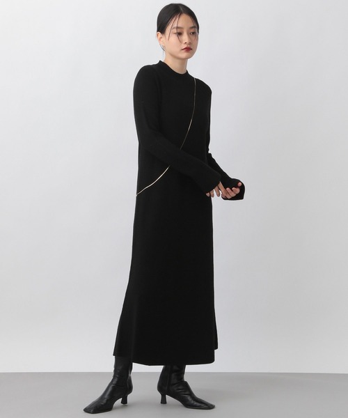 A part by（アパートバイ）の「アゼフレアワンピース（ワンピース・レディース・グレー/ブラック/アイボリー・FREE）」の5枚目の写真