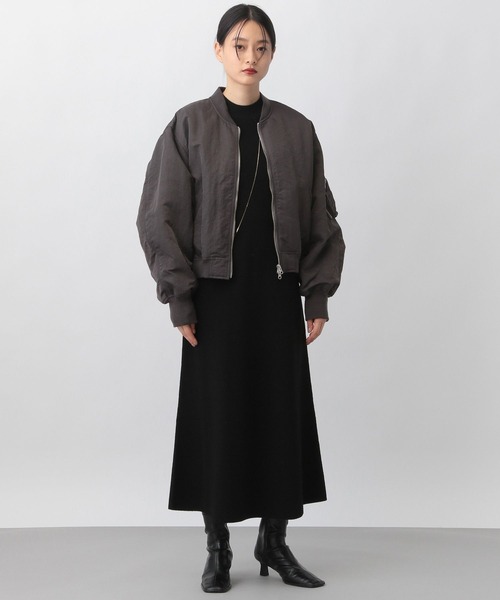 A part by（アパートバイ）の「アゼフレアワンピース（ワンピース・レディース・グレー/ブラック/アイボリー・FREE）」の7枚目の写真