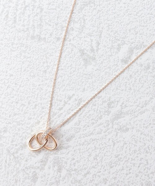 grove（グローブ）の「◆ダブルオーバルビジューネックレス（ネックレス・レディース・シルバー系その他/シルバー/ゴールド・00）」の2枚目の写真