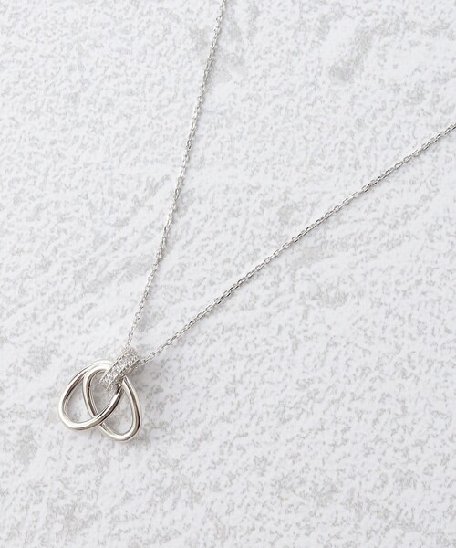 grove（グローブ）の「◆ダブルオーバルビジューネックレス（ネックレス・レディース・シルバー系その他/シルバー/ゴールド・00）」の4枚目の写真