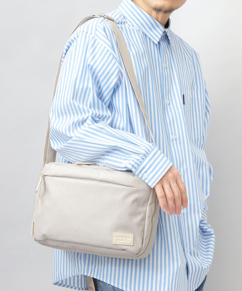 【セール】撥水加工 杢調ポリエステル スクエア型 ショルダーバッグ ビジネス対応（ショルダーバッグ）｜YAKPAK（ヤックパック）