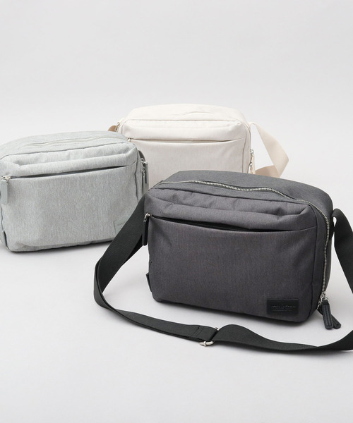 【セール】撥水加工 杢調ポリエステル スクエア型 ショルダーバッグ ビジネス対応（ショルダーバッグ）｜YAKPAK（ヤックパック）