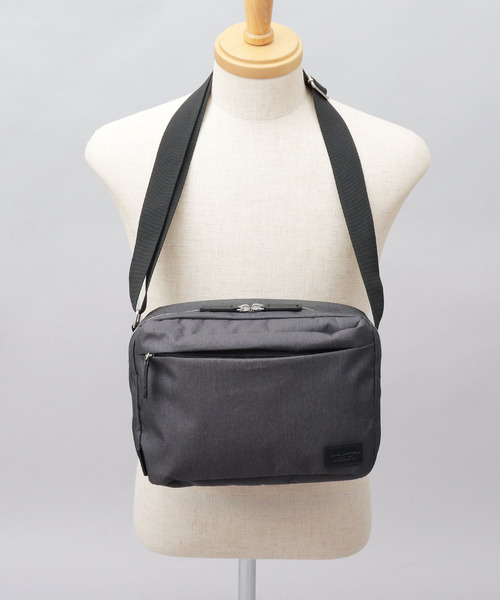 【セール】撥水加工 杢調ポリエステル スクエア型 ショルダーバッグ ビジネス対応（ショルダーバッグ）｜YAKPAK（ヤックパック）