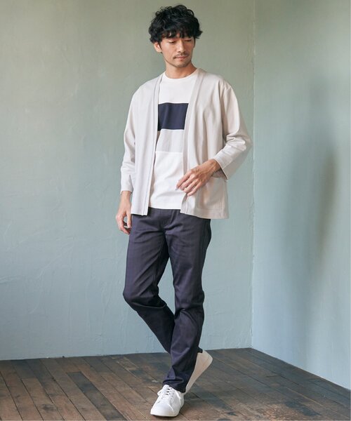 ikka（イッカ）の「【接触冷感／抗菌防臭】GOKU楽セイケツ7分切り替えT（Tシャツ/カットソー・メンズ・ライトグレー/ネイビー/ホワイト・L/XL/M/S）」の12枚目の写真