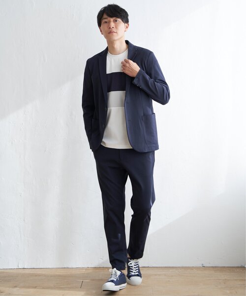 ikka（イッカ）の「【接触冷感／抗菌防臭】GOKU楽セイケツ7分切り替えT（Tシャツ/カットソー・メンズ・ライトグレー/ネイビー/ホワイト・L/XL/M/S）」の15枚目の写真