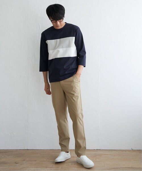 ikka（イッカ）の「【接触冷感／抗菌防臭】GOKU楽セイケツ7分切り替えT（Tシャツ/カットソー・メンズ・ライトグレー/ネイビー/ホワイト・L/XL/M/S）」の19枚目の写真