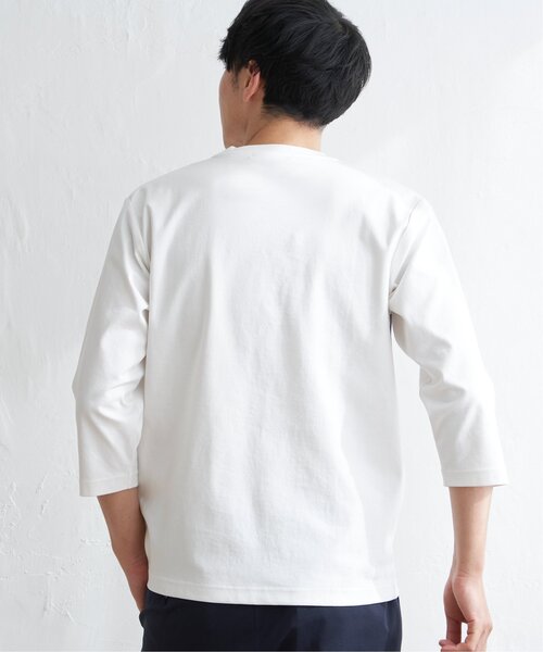 ikka（イッカ）の「【接触冷感／抗菌防臭】GOKU楽セイケツ7分切り替えT（Tシャツ/カットソー・メンズ・ライトグレー/ネイビー/ホワイト・L/XL/M/S）」の21枚目の写真