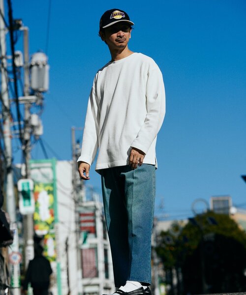 JOURNAL STANDARD relume（ジャーナルスタンダード　レリューム）の「BACK BRUSH ワッフル クルーネック L/S（Tシャツ/カットソー・メンズ・ホワイト/ブラウン系その他/ベージュ系その他/グレー・LARGE/MEDIUM）」の6枚目の写真