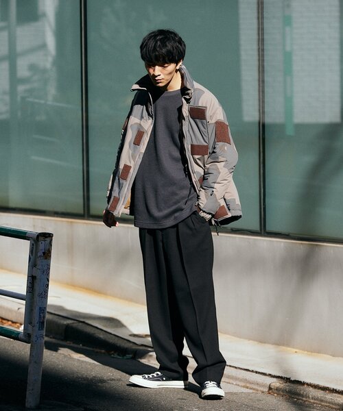 JOURNAL STANDARD relume（ジャーナルスタンダード　レリューム）の「BACK BRUSH ワッフル クルーネック L/S（Tシャツ/カットソー・メンズ・ホワイト/ブラウン系その他/ベージュ系その他/グレー・LARGE/MEDIUM）」の8枚目の写真