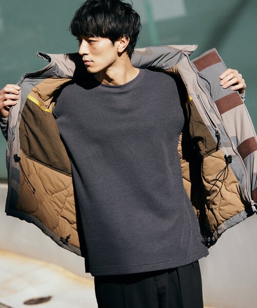 JOURNAL STANDARD relume（ジャーナルスタンダード　レリューム）の「BACK BRUSH ワッフル クルーネック L/S（Tシャツ/カットソー・メンズ・ホワイト/ブラウン系その他/ベージュ系その他/グレー・LARGE/MEDIUM）」の11枚目の写真