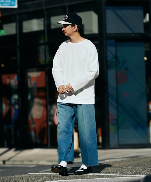 JOURNAL STANDARD relume（ジャーナルスタンダード　レリューム）の「BACK BRUSH ワッフル クルーネック L/S（Tシャツ/カットソー・メンズ・ホワイト/ブラウン系その他/ベージュ系その他/グレー・LARGE/MEDIUM）」の14枚目の写真