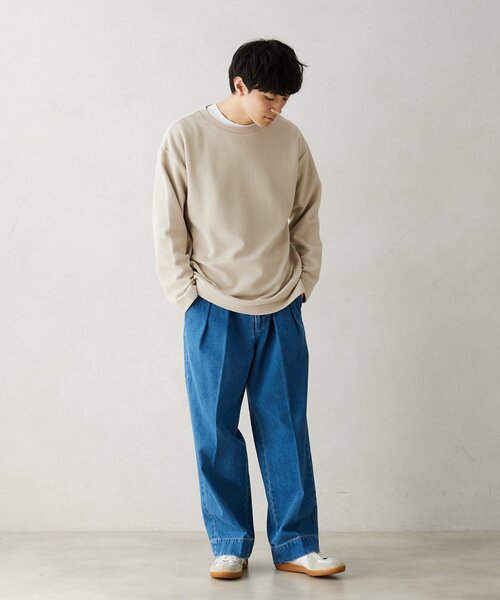 JOURNAL STANDARD relume（ジャーナルスタンダード　レリューム）の「BACK BRUSH ワッフル クルーネック L/S（Tシャツ/カットソー・メンズ・ホワイト/ブラウン系その他/ベージュ系その他/グレー・LARGE/MEDIUM）」の21枚目の写真