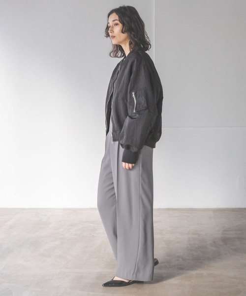 A part by（アパートバイ）の「ハイウエストサロペット（サロペット/オーバーオール・レディース・ブラック/アイボリー/グレー系その他4・MEDIUM/SMALL）」の7枚目の写真