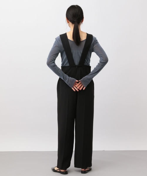 A part by（アパートバイ）の「ハイウエストサロペット（サロペット/オーバーオール・レディース・ブラック/アイボリー/グレー系その他4・MEDIUM/SMALL）」の8枚目の写真