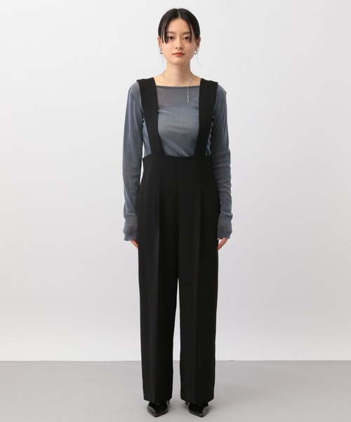 A part by（アパートバイ）の「ハイウエストサロペット（サロペット/オーバーオール・レディース・ブラック/アイボリー/グレー系その他4・MEDIUM/SMALL）」の14枚目の写真