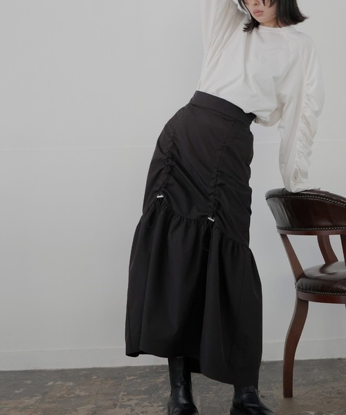 セール】ドロストギャザーロングスカート（スカート）｜LIAN（リアン