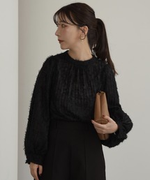 sheer fringe volume blouse / シアーフリンジボリュームブラウス
