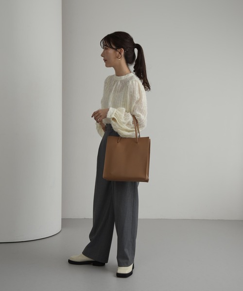 I_am(アイアム)の「sheer fringe volume blouse / シアーフリンジボリュームブラウス(シャツ/ブラウス・レディース・ブラック/アイボリー・FREE)」の9枚目の写真
