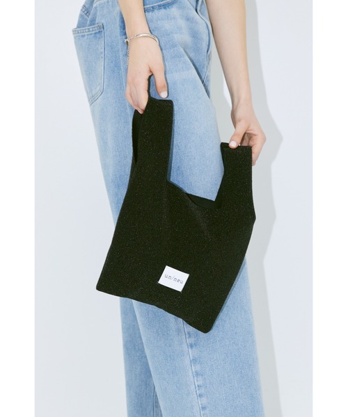 un/neu(アンノイ)の「ラメボンディングミニバッグ/ グリッターバッグ / アシンメトリーバッグ(トートバッグ・レディース・ピンク/ブラック/シルバー/ブルー・FREE)」の15枚目の写真