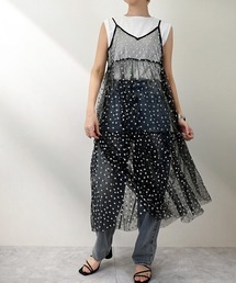 STYLEBLOCK | チュールハートフロッキーキャミワンピース(ワンピース)