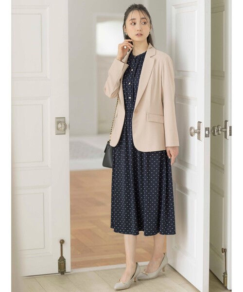 ANY SIS(エニィスィス)の「【接触冷感・吸水速乾・UVケア】エアリードレープスムース ワンピース(ワンピース・レディース・ネイビー系/ネイビー系9/ネイビー系1/ライトグレー系9/ブルー系・1/2/3)」の14枚目の写真