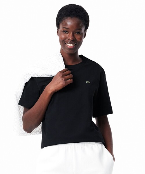 LACOSTE / ラコステ ハイクオリティ ピマコットン仕立て ワンポイントソフトタッチ半袖Tシャツ ハイクオリティ ピマコットン仕立て ワンポイントソフトタッチ