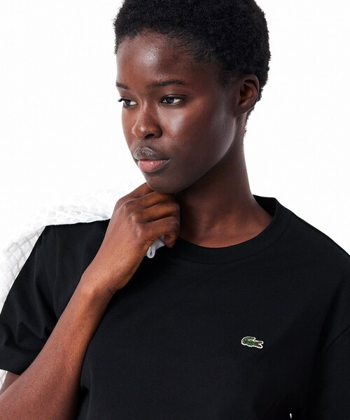tシャツ ハイクオリティ ピマコットン仕立て ワンポイントソフトタッチ半袖Tシャツ レディース LACOSTE｜ハイクオリティ ピマコットン仕立て ワンポイント