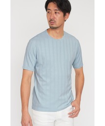 HIGH STREET∴ケーブル柄クルーネック半袖Ｔシャツ