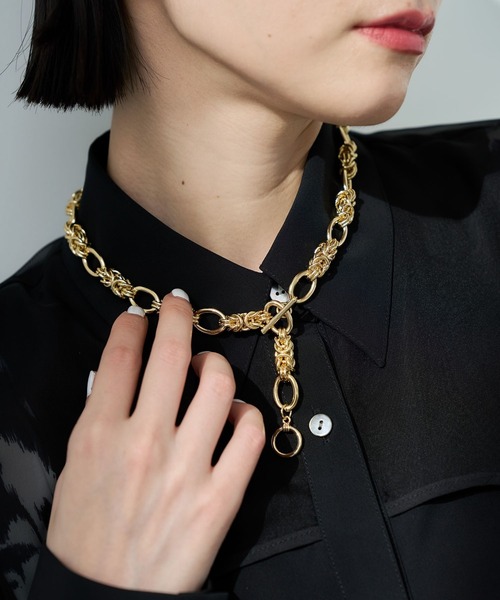 HARE(ハレ)の「ショートラリエットネックレス(HARE)(ネックレス・レディース・ゴールド/シルバー・FREE)」の1枚目の写真