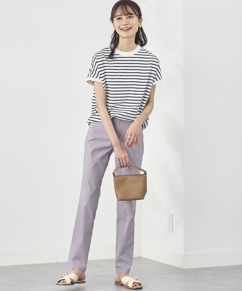 BELLUNA PLUS（ベルーナ）の「抗菌防臭冷感ストレッチ美脚パンツ股下６８ｃｍ（その他パンツ・レディース・シルバーグレー/ブラック/グレイッシュベージュ/ライトベージュ/ネイビー系/パープル系・SMALL/MEDIUM/LARGE/X-LARGE）」の20枚目の写真
