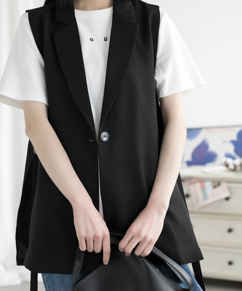 aimoha(アイモハ)の「ロゴ刺繍Tシャツ (SS)(Tシャツ/カットソー・レディース・ホワイト/ブラック・FREE)」の9枚目の写真