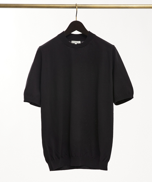 DESIGNWORKS(デザインワークス)の「ICE COTTON クルーネック ニットTシャツ(Tシャツ/カットソー・メンズ・サックスブルー/グレー/オレンジ/グリーン/ブラック・46/48/50)」の2枚目の写真